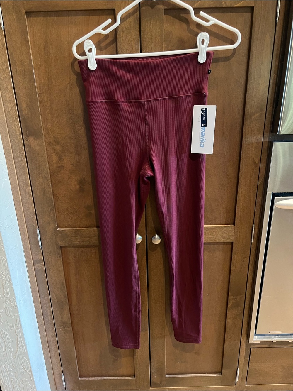 Marika High-Waist Wine/Burgundy Leggings